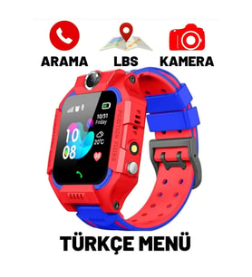 Kırmızı Sim Kartlı Ortam Dinleme ve GPS Konum Takipli Çocuk Akıllı Saat