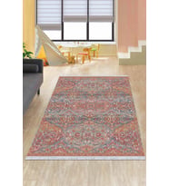 Pembe Vintage Dokuma Pamuk Tabanlı Kaymaz Kilim KLM184