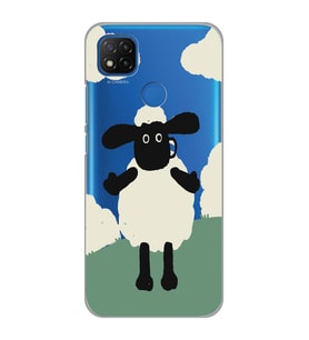 Xiaomi Redmi 9C / 10A Uyumlu Koyun Tasarımlı Şeffaf Telefon Kılıfı