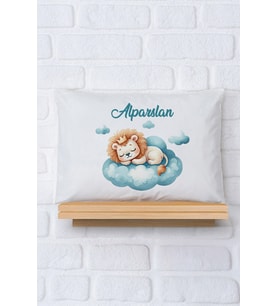 Pia Baby Premium %100 Pamuk İsme Özel Erkek Bebek Yastık Kılıfı 35*45 cm 5004-12
