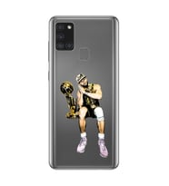 Samsung Galaxy A21S Uyumlu Steph Curry Tasarımlı Şeffaf Telefon Kılıfı