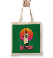 Bogdan Bogdanovic Vintage Art - Legend Basketball Gift Bez Çanta Uzun Saplı