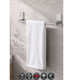 Banyo Havlu Askısı KARE Yapışkanlı Sistem