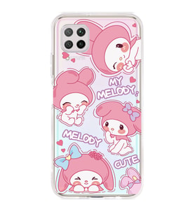 Huawei P40 Lite Uyumlu Melody Kuromi Desenli Şeffaf Telefon Kılıfı