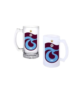Ghostbastır Design Trabzonspor Kulplu Bira Bardağı Buzlu veya Şeffaf Seçenekli 040