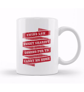 Rugby England Swing Low Sweet Chariot Banner Kupa Bardak Porselen