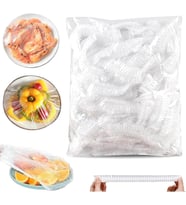 200 adet elastik kapak, tekrar kullanılabilir elastik kapak, plastik saklama torbası, tekrar kullanılabilir saklama folyosu, tek kullanımlık saklama torbası, artıklar, meyveler, toz koruması için