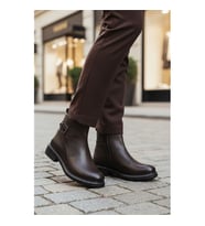 Ayakmod Premium 20913-1 Z Siyah Kadın Polarlı Klasik Bot (KAHVE)