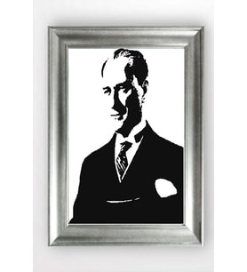 Gümüş Çerçeveli Atatürk Tablo cv669