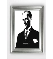 Gümüş Çerçeveli Atatürk Tablo cv669