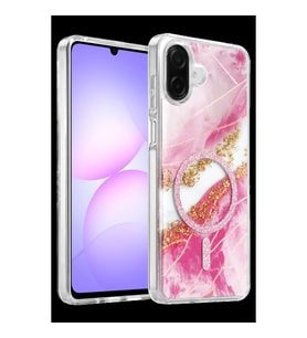 Onegif Samsung Galaxy A07 4g Lotus Simli Magsafe Kapak - Pembe