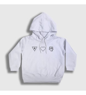 Presmono Unisex Çocuk Beyaz Logo V2 The Neighbourhood Kapüşonlu Sweatshirt 176117tt (Beyaz)