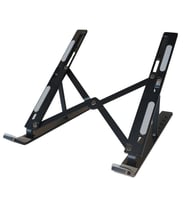 Elitstore Taşınabilir Katlanır Alüminyum Notebook Standı Siyah (Kılıf Hediyeli)
