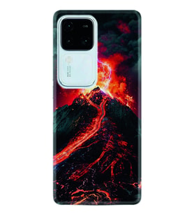 Vivo V30 Kılıf Silikon Desen Özel Seri Yanardağ 1611