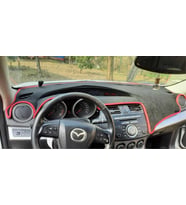 2009-2013 Modellerine Uygun Mazda 3 Torpido Koruma Halısı Siyah Kenar Renk Mavi