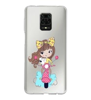 Xiaomi Redmi Note 9 Pro Uyumlu Kapak Vespagirl Tasarımlı Şeffaf Silikon Kılıf