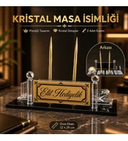 Kristal Masa İsimliği Çift Kalemli