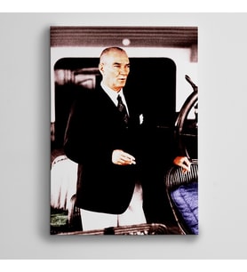 Atatürk Teknede Kanvas Tablo