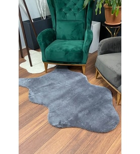 Antrasit Renkli Yumuşak Yüzeyli Kaydırmaz Post Peluş Halı