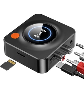 Bluetooth Alıcısı, HI-FI için Bluetooth Adaptörü, Hoparlörler için Blue tooth Alıcısı, Ev Stereo Sistemi (3,5 mm AUX, RCA, TF, NFC) C52