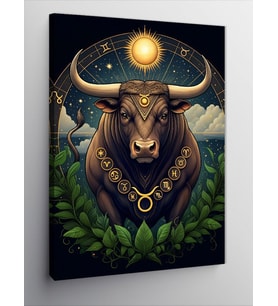 Kanvas Tablo Astrolojik Boğa Portresi