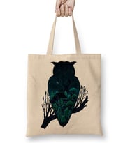 Owl Night Baykuş Bez Çanta Uzun Saplı