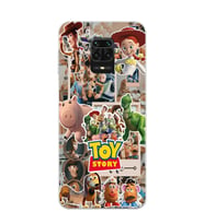 Redmi Note 9 Pro / 9s Uyumlu Toy Story Kolaj Tasarımlı Şeffaf Telefon Kılıfı