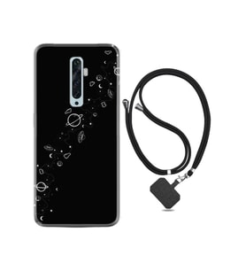 Oppo Reno 2z Kılıf Silikon Ipli Boyun Askılı Desenli Planet 1620