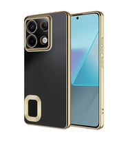 Xiaomi Redmi Note 13 4G Uyumlu Kılıf Silikon Kamera Korumalı Renkli Şeritli Logo Gösteren Zore Omega Kapak
