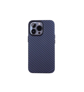 Apple iPhone 12 Pro Max Uyumlu Kılıf Karbon Fiber Tasarımlı Zore Karbono Kapak (Lacivert)