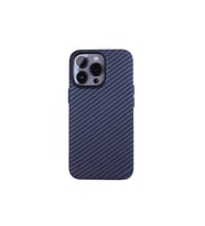 Apple iPhone 12 Pro Max Uyumlu Kılıf Karbon Fiber Tasarımlı Zore Karbono Kapak (Lacivert)