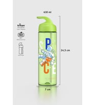 Renga Moly Desenli 630 ml Pipetli Tritan Çocuk Matara 912172 Pembe (Yeşil)