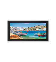 Manzara Temalı Kanvas Tablo 50 x 70 cm Siyah Çerçeve