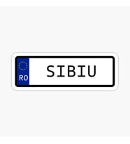 Sibiu Romania Number Plate Sticker 18CM Araba Etiket