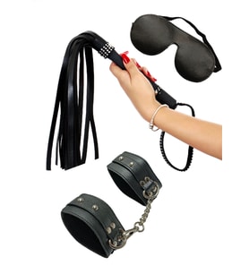 ETSMagaza Fetish Fantasy Series Cuffs Black Deri Fetiş Pozisyon Kelepçe Seti