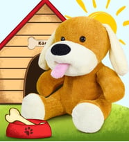 Pandamkee 20-25 cm SEVİMLİ KÖPEK (%100) YERLİ (Kahverengi)