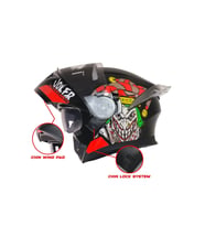 Motosiklet Çene Açılır Kask Ece 22.06 Sertifikalı Güneş Vizörlü Yeni Sezon Kurye Motor Kaskı Joker (Çok Renkli)