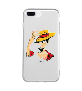 Iphone 7 PLUS - 8 PLUS Uyumlu One Piece Luffy Tasarımlı Şeffaf Telefon Kılıfı