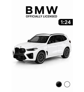 Lisanslı BMW X5 M Competition 1:24 Ölçek Sesli Işıklı Metal Model Araba Beyaz