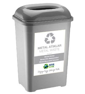 Çevre Dostu 50 Lt Plastik Geri Dönüşüm Kutusu, Dayanıklı ve Geniş Kapasiteli