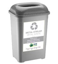 Çevre Dostu 50 Lt Plastik Geri Dönüşüm Kutusu, Dayanıklı ve Geniş Kapasiteli