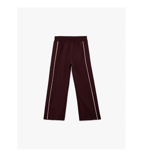 Koton Geniş Paça Biyeli Bordo Kız Çocuk Pantolon 6WKG40034AW