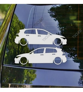 Golf MK8 GTI GT Kelebek Cam Oto Sticker 17 CM 2 Adet