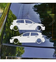 Golf MK8 GTI GT Kelebek Cam Oto Sticker 17 CM 2 Adet