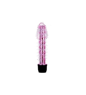 Modern Tırtıklı Şeffaf Vibratör Pembe