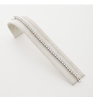 4.5mm Taşlı Su Yolu Gümüş Bileklik