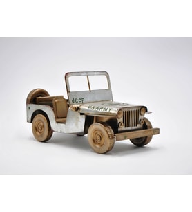 Jayland Metal Eskitilmiş Retro Klasik US Army Jeep-Jayland Serisi-31*13*10 CM