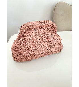 entrelak rafya clutch