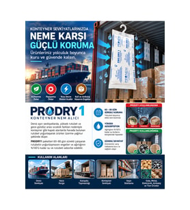 PRODRY 1 Konteyner Nem Alıcı Aktif Kil – Askılı Rutubet Giderici, Nem Tutucu, Yoğuşma ve Korozyon Önleyici 2 Paket 2 KG