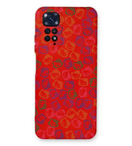 Xiaomi Redmi Note 11 Pro Uyumlu Lansman Kılıf Hello Kitty Tasarımlı İçi Kadife Kapak-Kırmızı (Şeffaf)